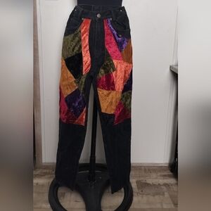 Patchwork High Rise Jeans